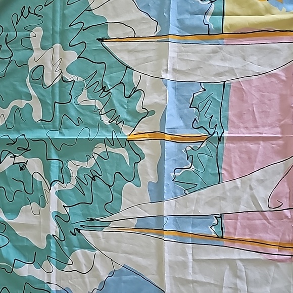 Vintage 1980 Jacques Rollet Sarong cover up scarf tablecloth 40" x 60" - Picture 6 of 7